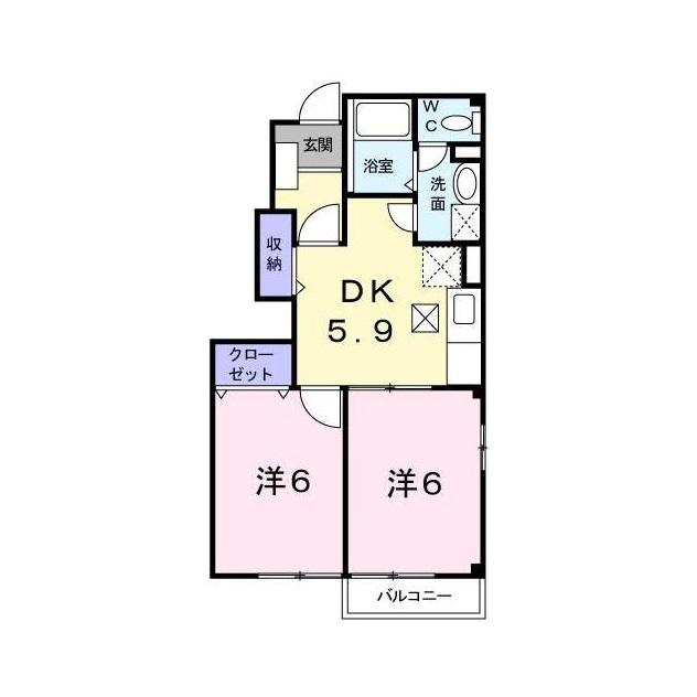 赤坂紫苑邸　１０１号室 間取り